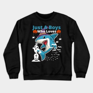 School Halloween 2022 Cool Shark Aquarium Pumpkins Squad Crewneck Sweatshirt